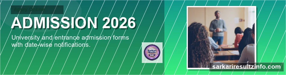 Sarkari Result admission online forms banner