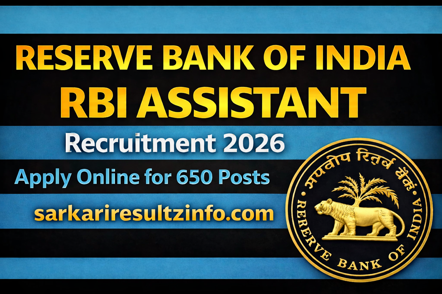 RBI Assistant Recruitment 2026 banner