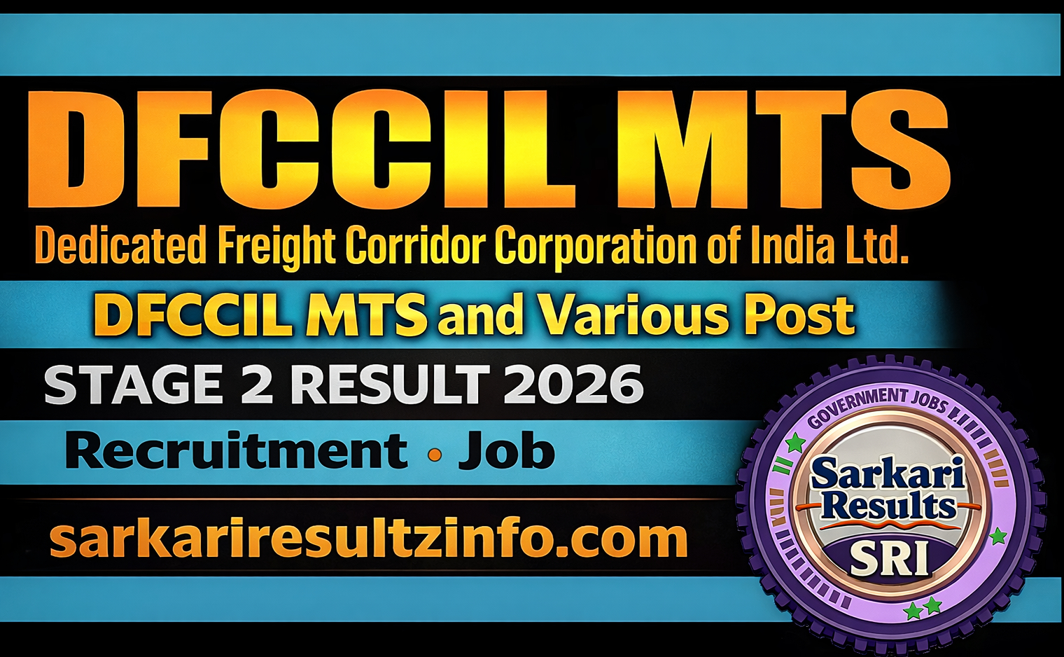 DFCCIL MTS and Various Post Result 2026