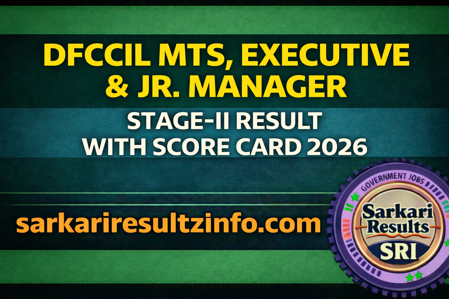 DFCCIL MTS Executive Jr Manager 2025 recruitment and result banner